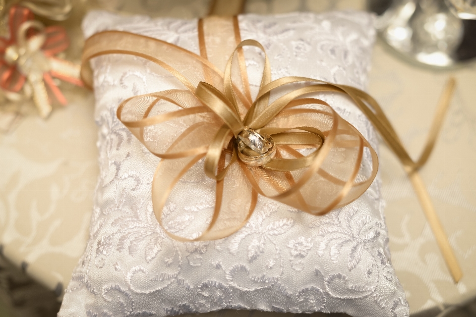 White flower petal wedding