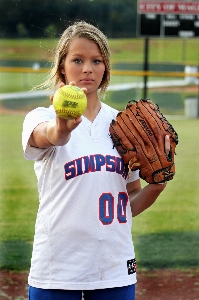 Foto Baseball sarung tangan olahraga perempuan