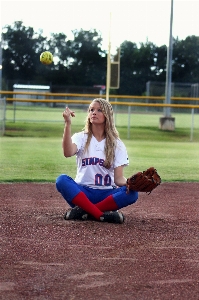 Foto Ragazza baseball guanto sport