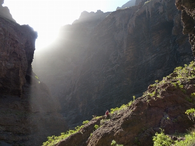 Rock walking mountain light Photo