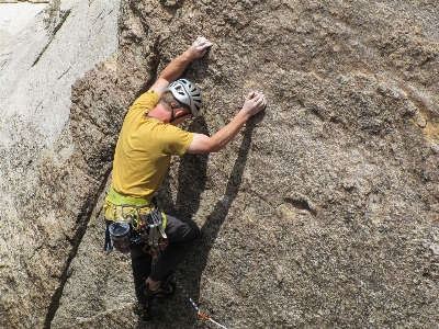 Man outdoor rock adventure Photo