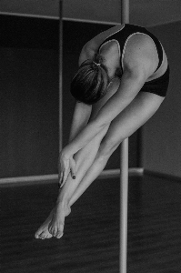 Black and white girl female dance Photo