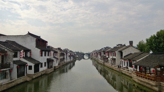 Foto água ponte cidade rio