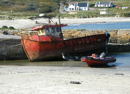 Sea coast boat old Photo