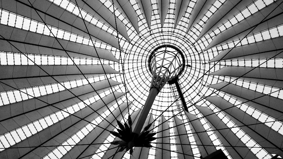 Black and white architecture wheel spiral