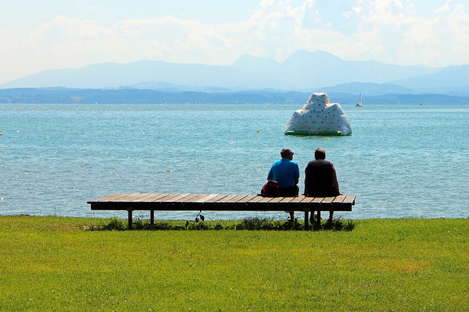 Man beach landscape sea