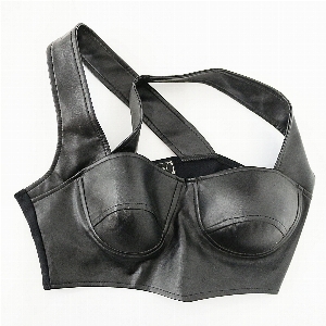 Leather bag clothing black Photo