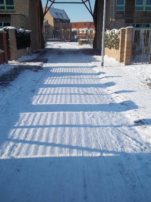 Snow winter sidewalk floor