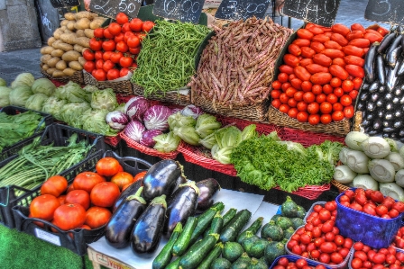 City food vendor produce Photo