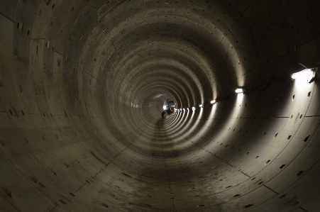 Light spiral tunnel construction Photo