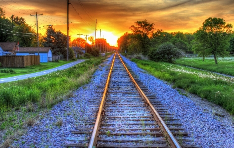 Nature grass sky track Photo