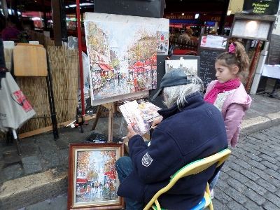 Street hill paris market Photo