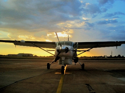 Wing sun sunset airplane Photo