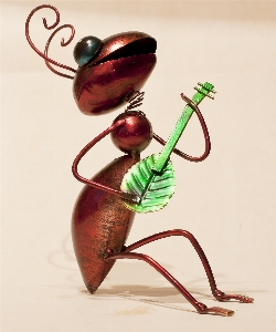 Guitar wire decoration red Photo