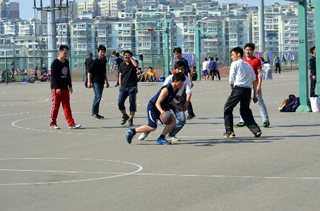 Foto Struktur permainan rekreasi bola basket