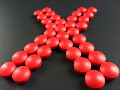 Petal red medicine bead Photo