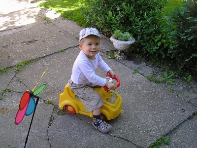 Foto Bermain anak kebun moped