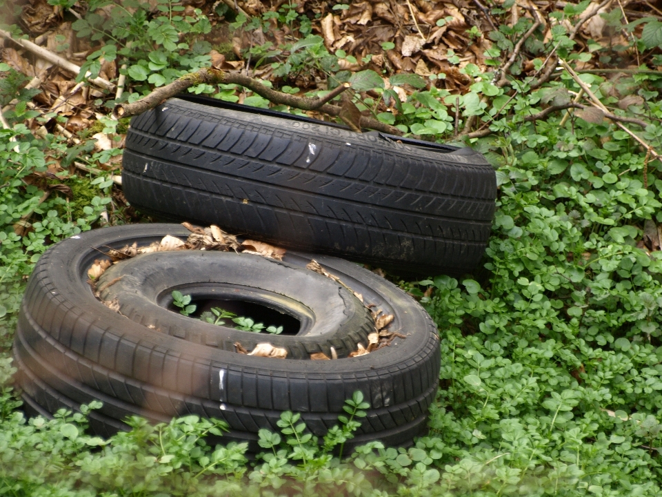 Lawn wheel environment tire