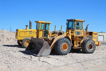 Tractor field asphalt construction Photo