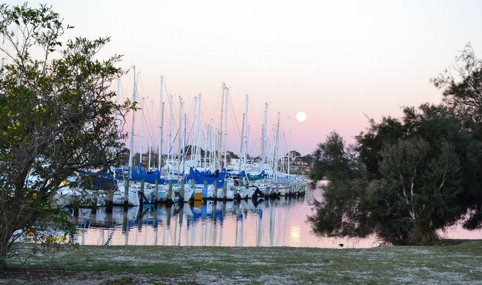 Meer wasser dock sonnenuntergang