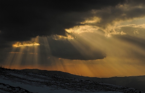 Sea horizon mountain snow Photo