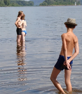 Beach sea water person Photo