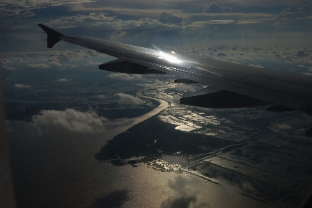 Horizon wing cloud sky Photo