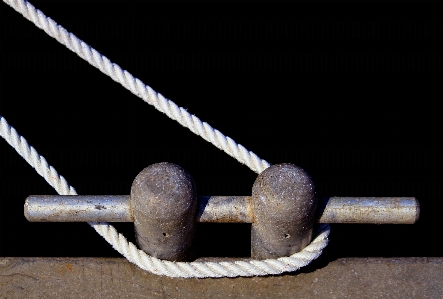 Rope white metal marina Photo