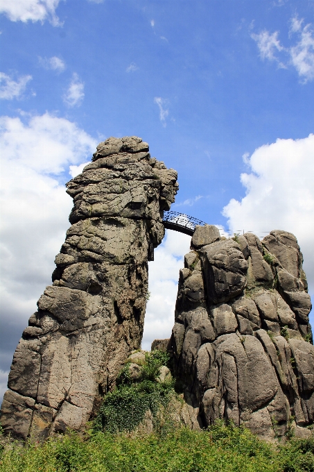 Paesaggio albero rock montagna