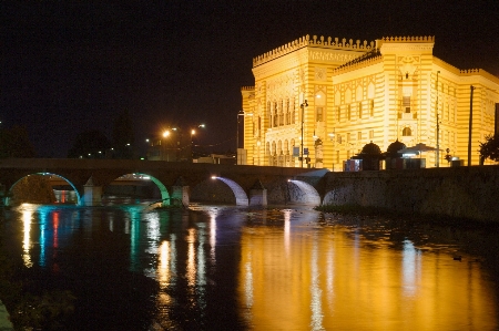 Foto Luz ponte noite prédio