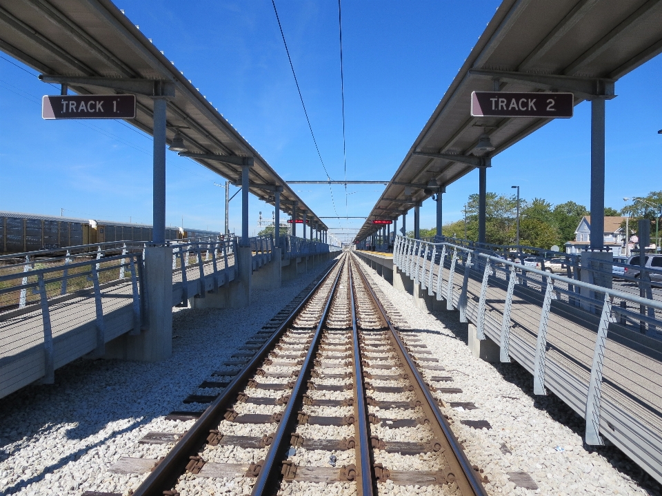 Piste chemin de fer pont circulation