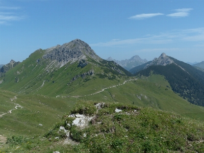 Walking mountain hiking trail Photo