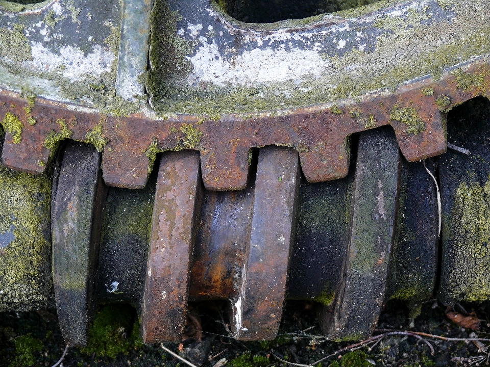 Tecnología pista rueda óxido