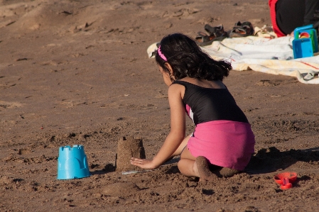 Beach sea sand girl Photo