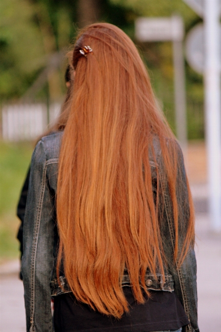 Chica mujer cabello marrón