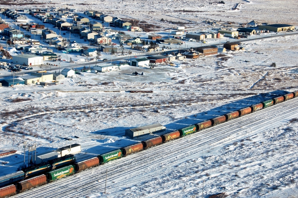 Snow winter railway railroad