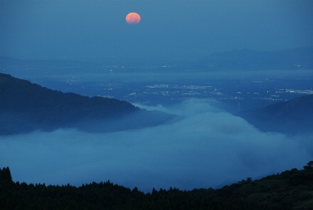 Sea horizon mountain cloud Photo