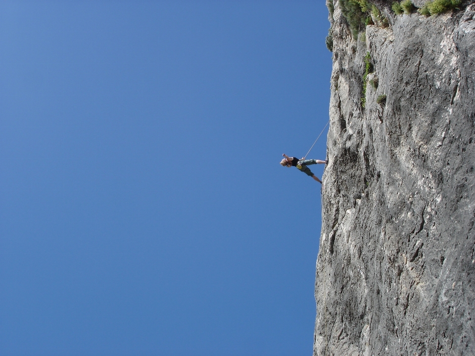 Rock bird rope sky