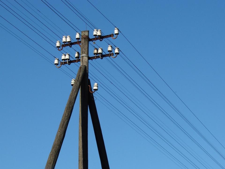 Cielo viento cable línea