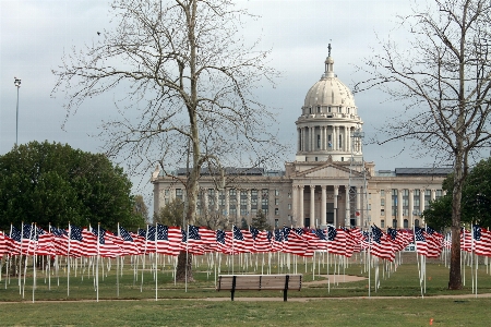 Wave building flag usa Photo