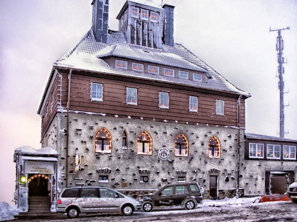 Nieve invierno cafetería arquitectura