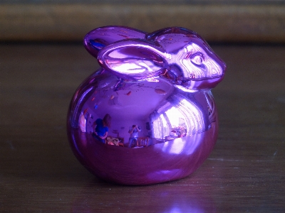 Purple glass vase decoration Photo