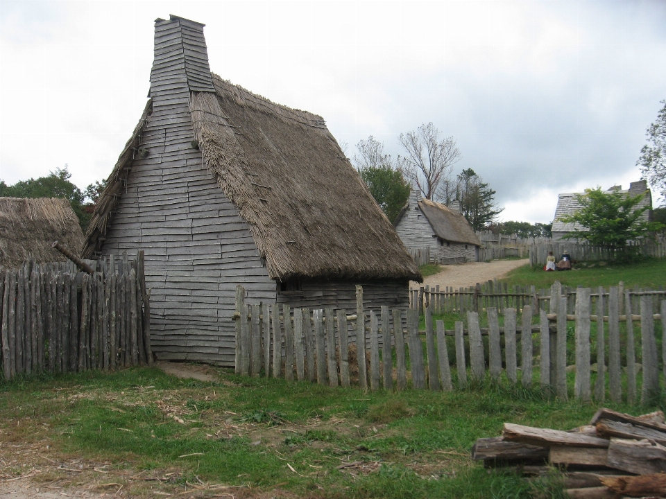 Countryside building hut village