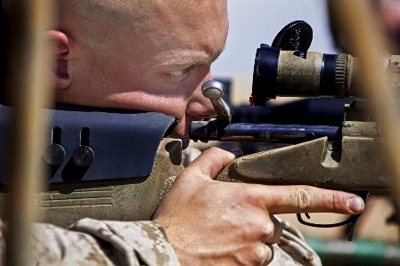 Man military macro weapon Photo