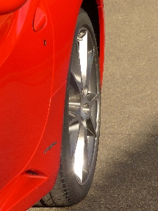 Sport car wheel red Photo