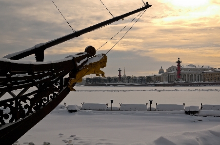 Sea snow winter boat Photo