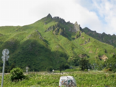 風景 草 ウォーキング 山 写真