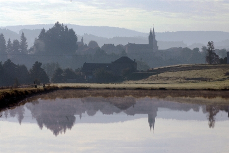 Mountain fog mist morning Photo