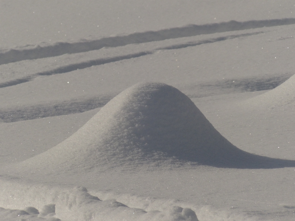 Paysage sable neige froid