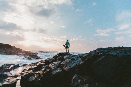 Beach sea coast rock Photo